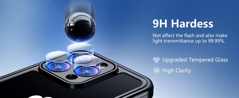 Temdan for iPhone 15 Pro/15 Pro Max Case waterproof Screen CameraLens Protector IP68 Protection Phonecase Cover Protective Smartphone Cellphone Shockproof