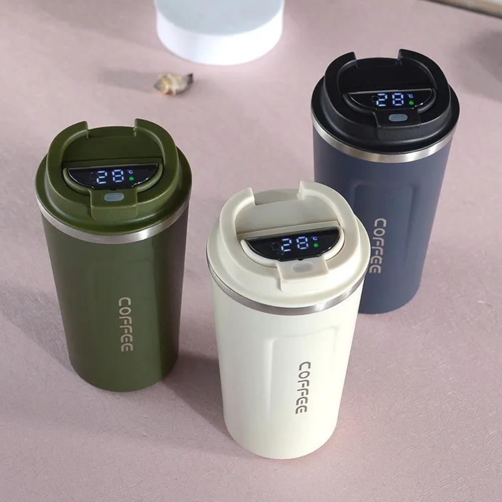 510ML Thermos Coffee Mug, Stainless Steel Coffee Cup, Temperature Display, Vacuum Flask, Thermal Tumbler, Insulated Water Bottle, Insulated Travel Drinkware