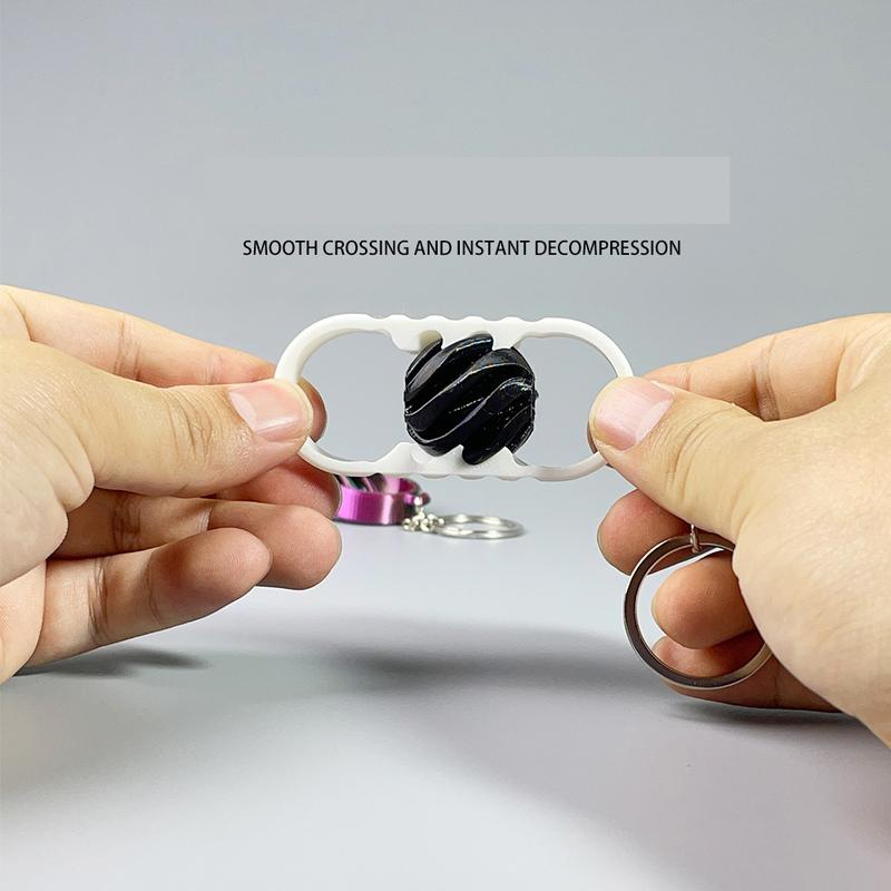 Christmas Gift,3D Printed Stress Relief Fidget Spinner Toy, Dual Color Spiral Keychain Pendant, Fun Decoration Wallet Charm, Stylish Keychain, Christmas Gift