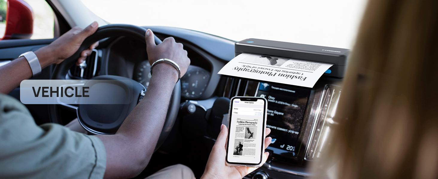 Portable Printers Wireless, D820 Thermal Inkless Printer Support Sizes from 8.5" x 11" to 2" Width, AI Printer, Suitable for Smartphone & PC, Bluetooth Printers for Travel, Home Use Fathersdaygift