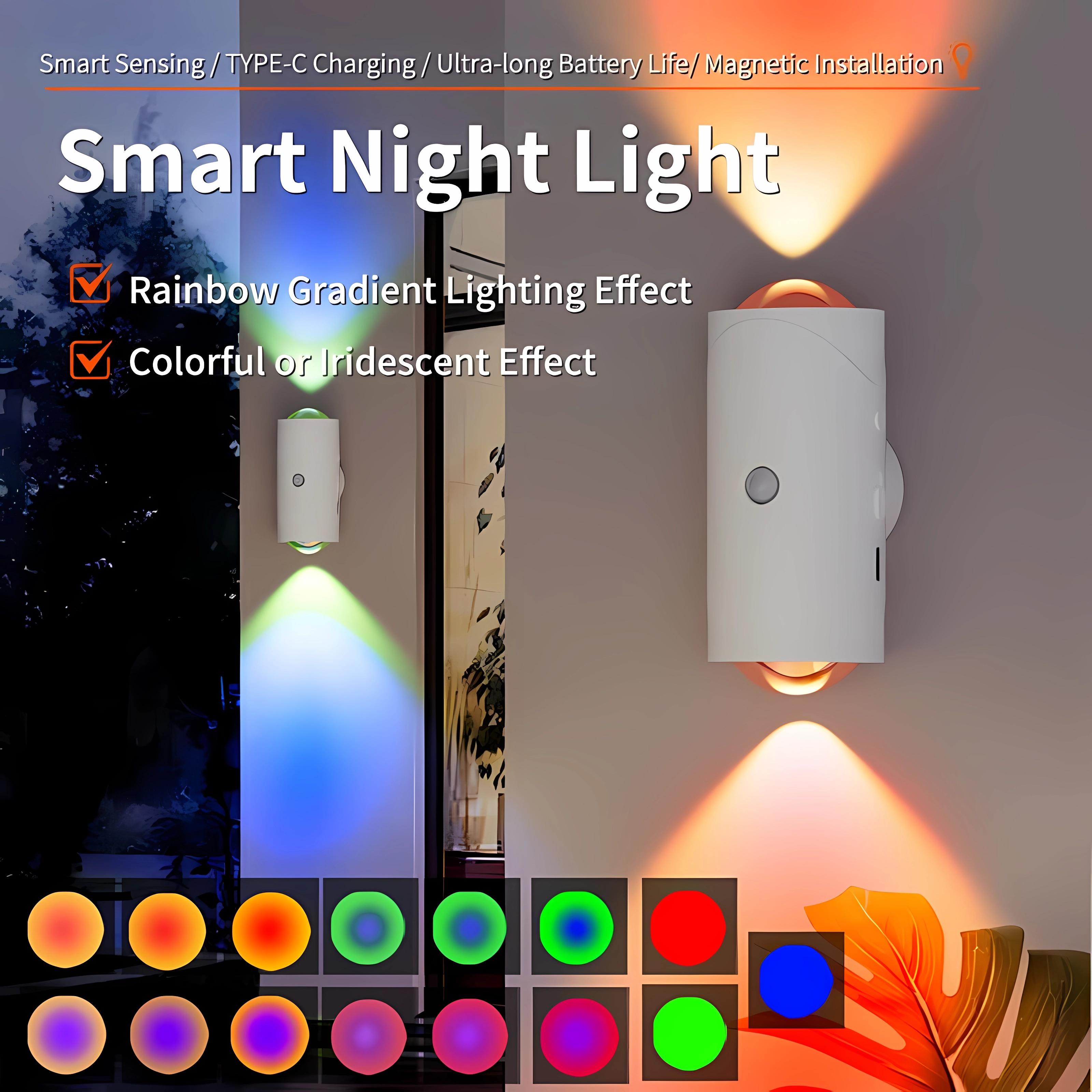 Under Cabinet Lights, Motion Sensor Night Light Indoor, Rechargeable 1500mAh LED, Auto-On Magnetic Dimmable Lamp, 7 Ambient Colors, Plug-Free Stick Anywhere Lighting for Bathroom, Bedroom, Kitchen, Stairs Under Cabinet Lights, Motion Sensor Night Light Indoor, Rechargeable 1500mAh LED, Auto-On Magnetic Dimmable Lamp, 7 Ambient Colors, Plug-Free Stick Anywhere Lighting for Bathroom, Bedroom, Kitchen, Stairs