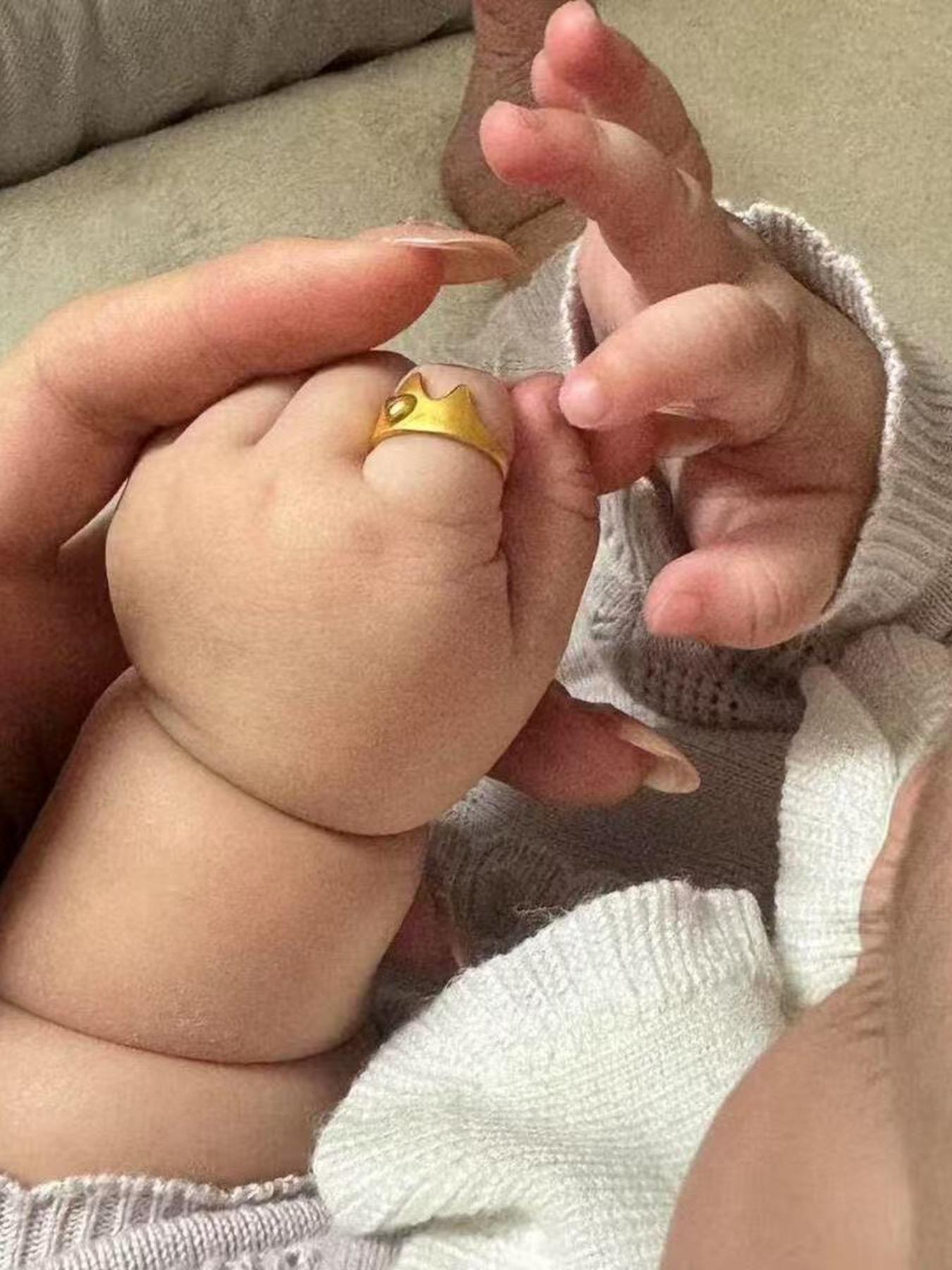 Cute Crown Heart Baby Ring, Perfect Photo Prop, Party Jewelry Accessory, Infant Photography Ring, Baby Shower Gift