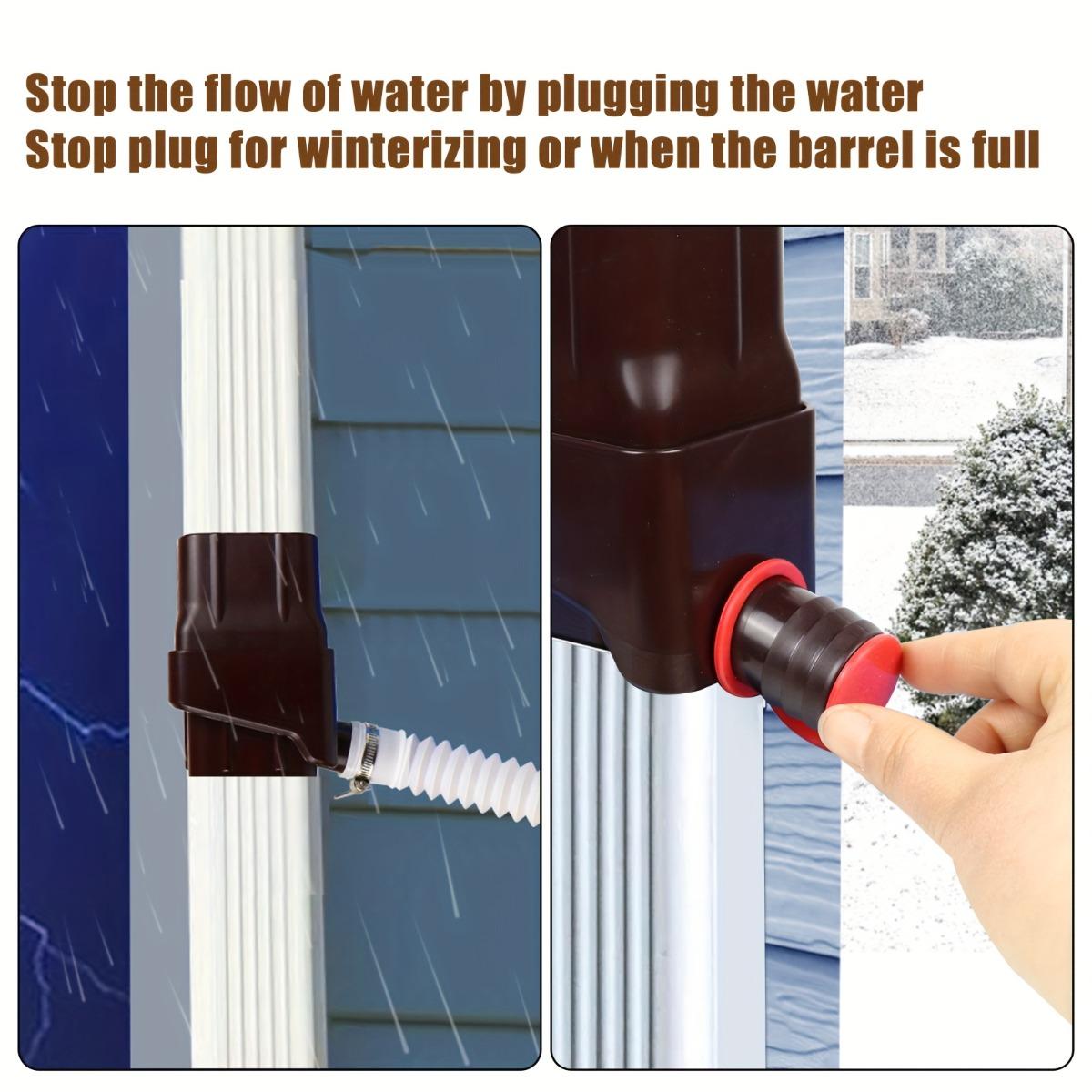 Rain Gutter Downspout Redirector with Flexible Expandable Hose, Multi-Use Roof Drainage Diverter Kit, Easy to Install, 14.1 to 50.2 Inch Extendable Design for Home Yard Outdoor Water Drainage and Erosion Control