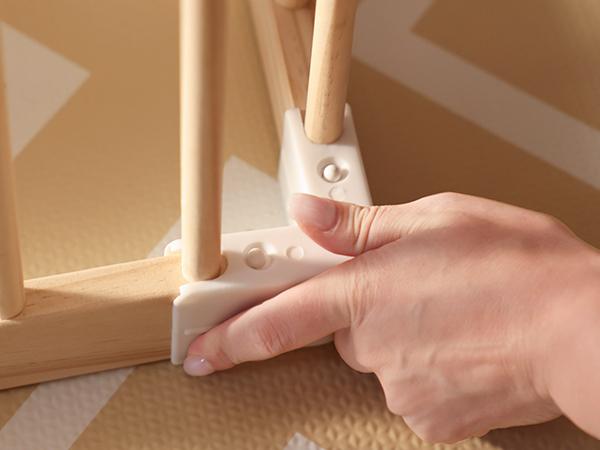 HARPPA Wooden Baby Gate Playpen | Adjustable Play Yard for Infants & Toddlers, Natural Finish Baby Fence, Non-Toxic Pinewood, Foldable DIY Shapes,Baby Items