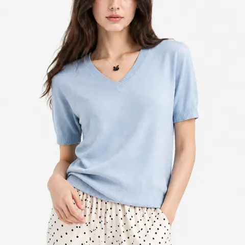 Women's Knitted Sweater, Plain Design, Medium Sleeve, Versatile Casual Wear, Perfect for Daily Use & Layering, Knitwear