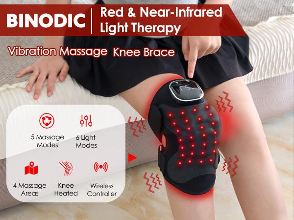 Red Light Therapy Knee Brace - Knee Massager with 4 Vibration Areas, 660nm&850nm, Wireless Controller, Red Light Therapy healing Device for Knee Elbow Shoulder Red Light Therapy Knee Brace - Knee Massager with 4 Vibration Areas, 660nm&850nm, Wireless Controller, Red Light Therapy healing Device for Knee Elbow Shoulder