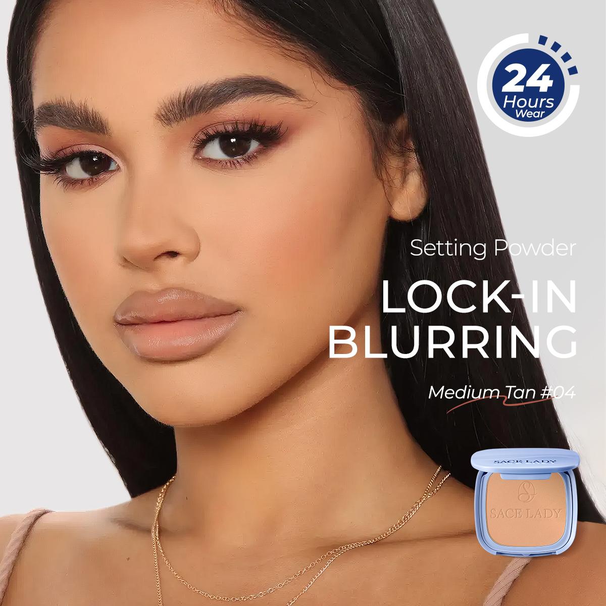 SACE LADY Oil Control Face Powder,Waterproof Setting Powder,Talc-Free Matte Face Makeup With Puff 0.35Oz