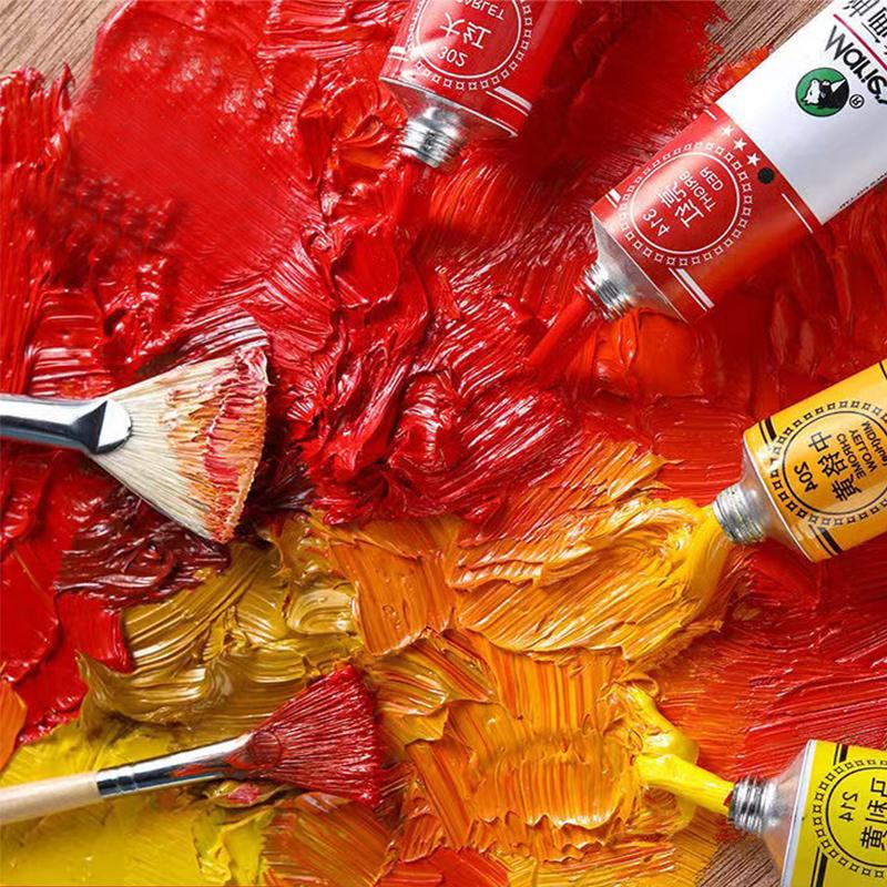 MARIES Oil Paint, 50ml per tube, 5 tubes per box. Each tube is individually packaged, compact and easy to use. The paint features bright and fine colors, suitable for oil painting enthusiasts