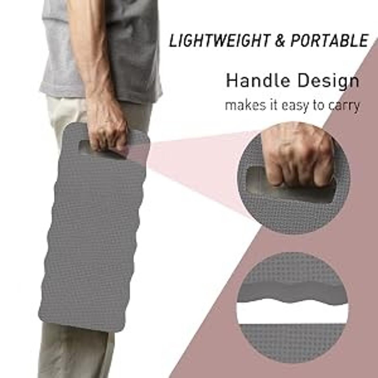 Thick Kneeling Pad 2-Pack - Waterproof, Comfortable & Stain Resistant Multi-Functional Kneeler Pad for Gardening, Baby Bath, Yoga, Praying and Exercise, Deep Grey(Gift)