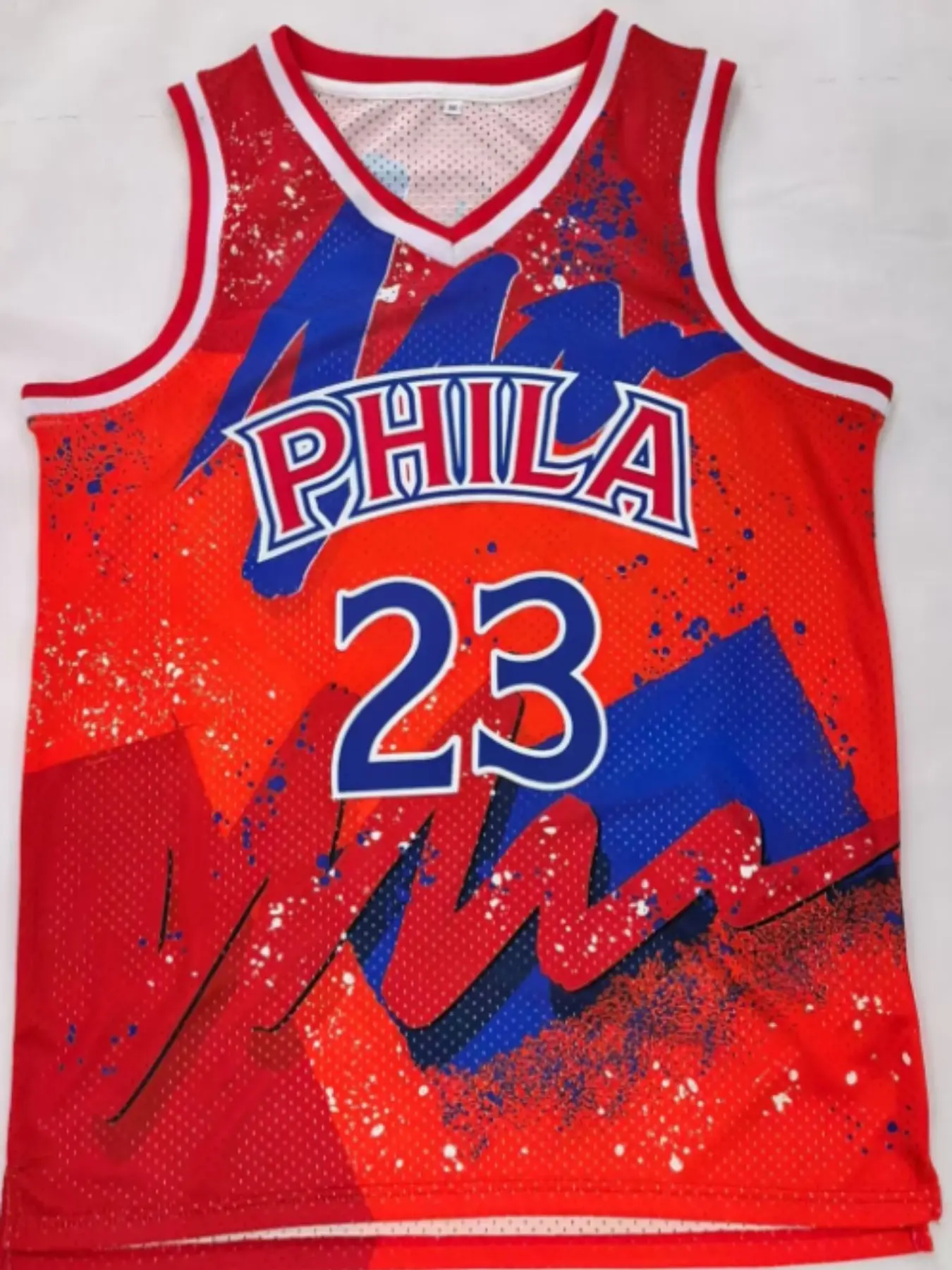 Lebron James #23 Philadelphia Basketball Jersey, Moisture-Wicking Breathable Sports Top, Loose-Fit Eyelet Embroidery Design