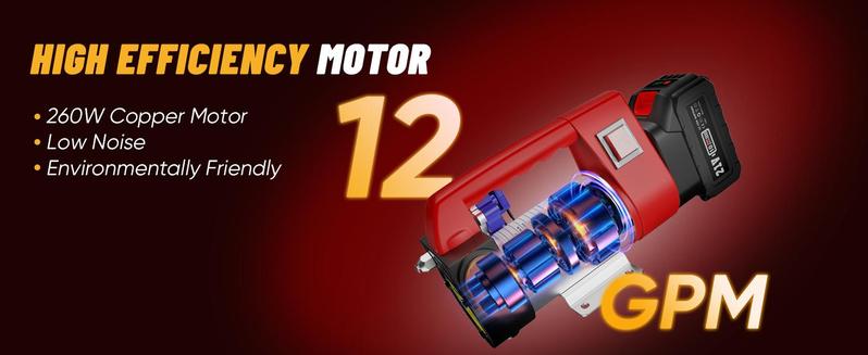 Portable Diesel Transfer Pump, TaskStar Battery Powered 12GPM Cordless Fuel Pump Kit w/ 4.0Ah Battery, Nozzle&Hose for Diesel, Kerosene& Biodiesel