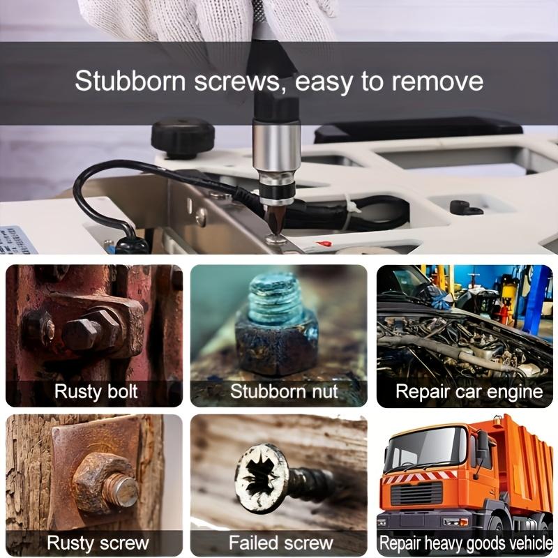 13-piece heavy impact screwdriver set, including shockproof screwdriver, multifunctional extractor and metal chisel-professional impact screwdriver tool set, suitable for automobile maintenance, electronic equipment maintenance and DIY operation (13-piece