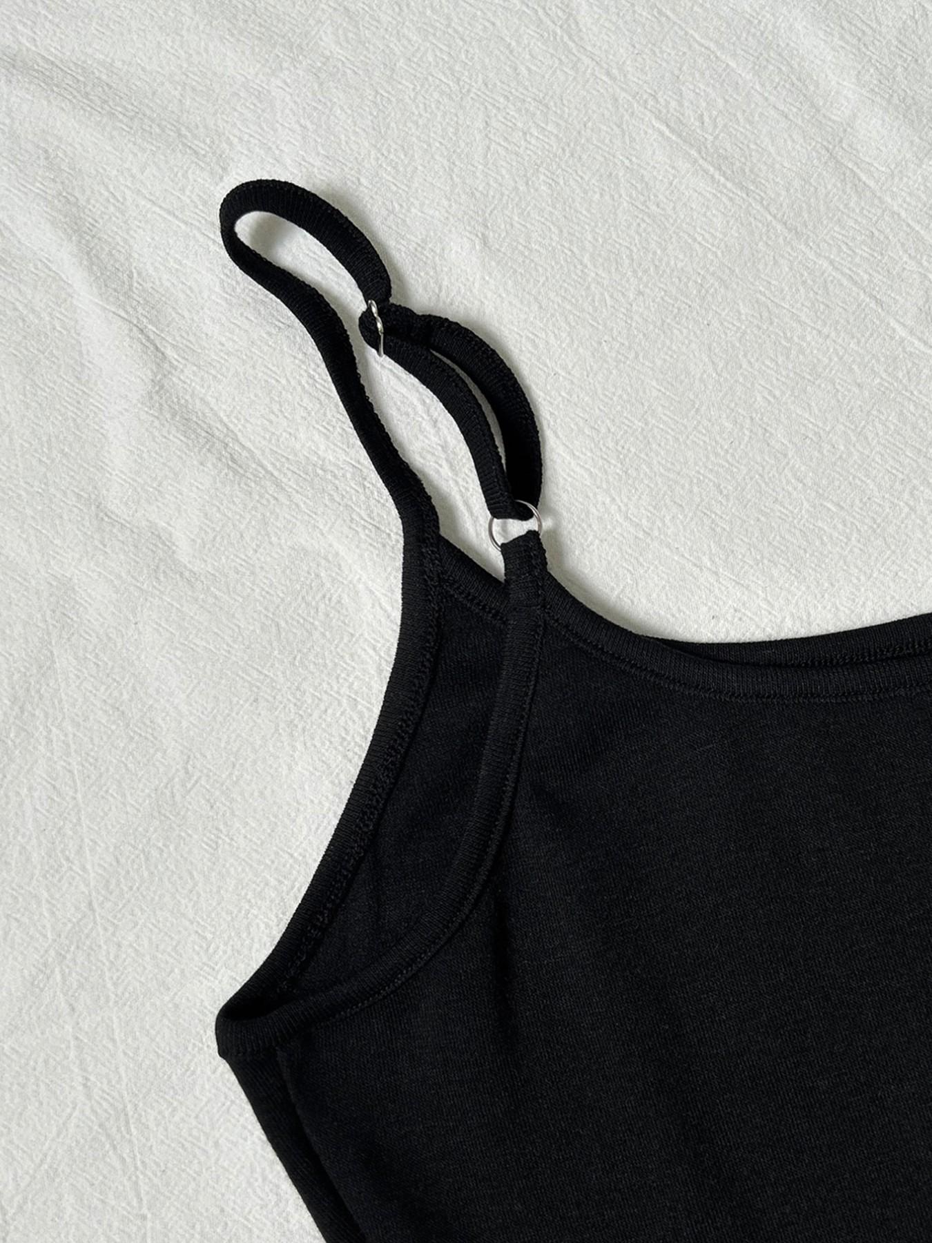 Y2K Style Apple Print Crop Top, Adjustable Shoulder Straps, Slim Fit Sleeveless Shirt, Streetwear Trendy Women's Clothing, Spring Summer New Arrival