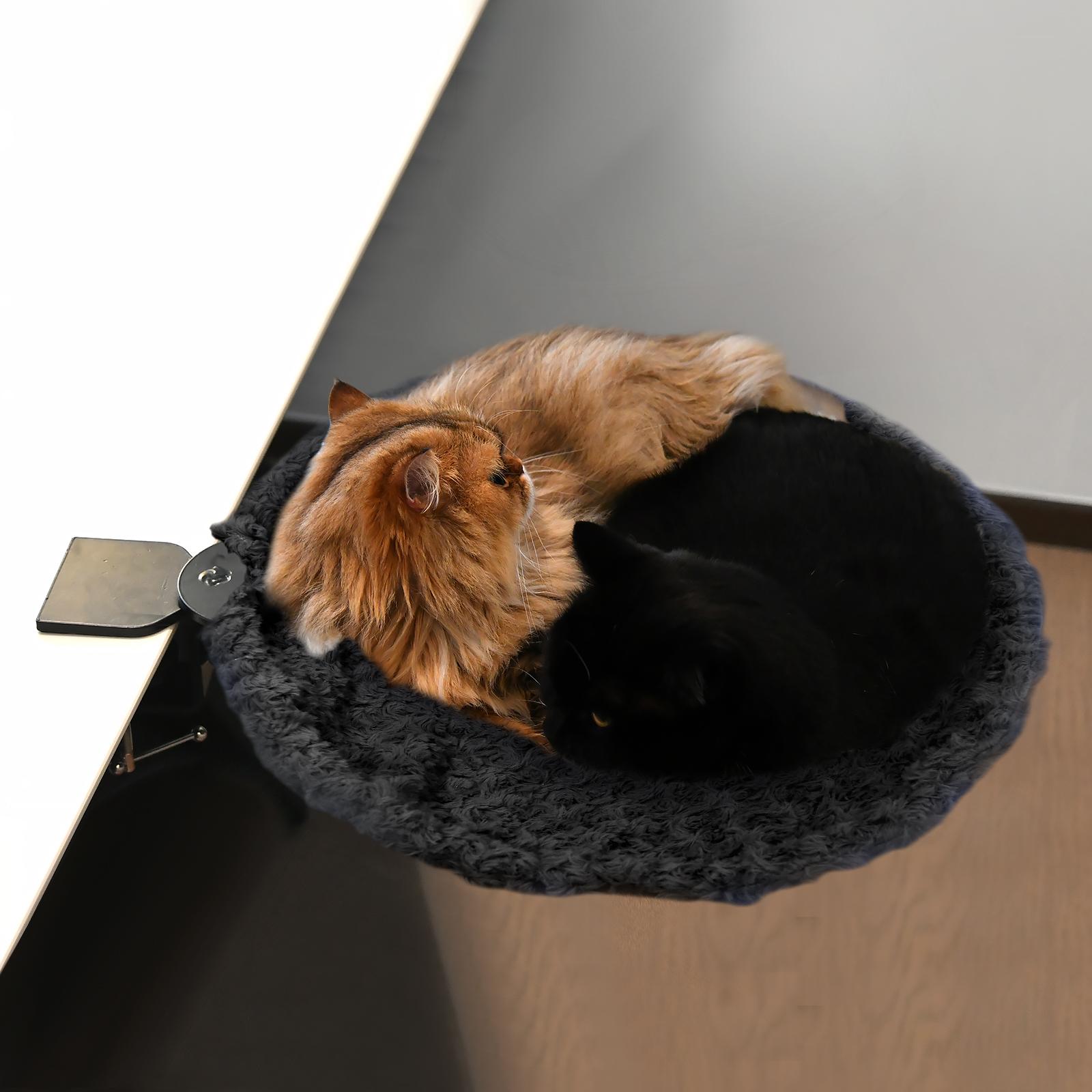 ButtonwoodNest Cozy Cat Bed Climbing Tree Removable Nest and Foldable Bed with Strong Frame Holds 30 lbs Clip-On Perch Detachable Washable Plush Bed Grey Black Cream for Desk Windowsill Bed Less than 2inches Thick - Home ButtonwoodNest Cozy Cat Bed Climbing Tree Removable Nest and Foldable Bed with Strong Frame Holds 30 lbs Clip-On Perch Detachable Washable Plush Bed Grey Black Cream for Desk Windowsill Bed Less than 2inches Thick - Home