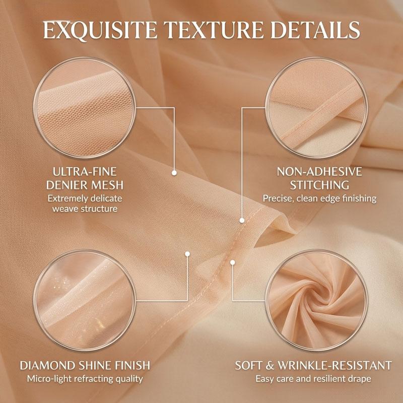 1pc Wedding Arch Drapery, Lightweight Chiffon Arch Canopy Fabric, Reusable, Dual Hole Design, Ideal for Weddings, Parties, Events