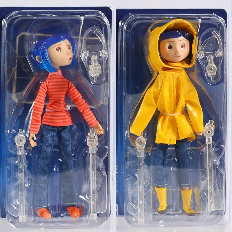 2026 hot item NECA Coraline in Striped Shirt / Yellow Raincoat 7" ABS/PVC Action Figure Toy Doll Popular toys