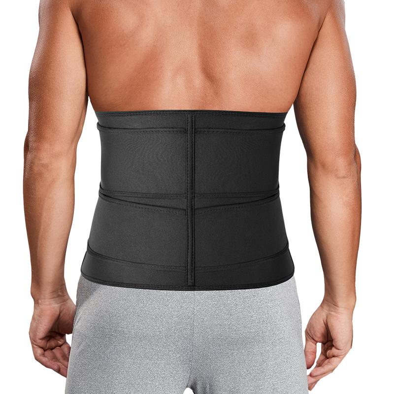 CATTIBOR Men Zipper Sauna Waist Trainer Cincher,Men Neoprene Workout Corset With Adjustable Hook & Eyes,Men & Women Trainer GYM Fitness Shapewear Sport Belt,Men Sportwear Polyster