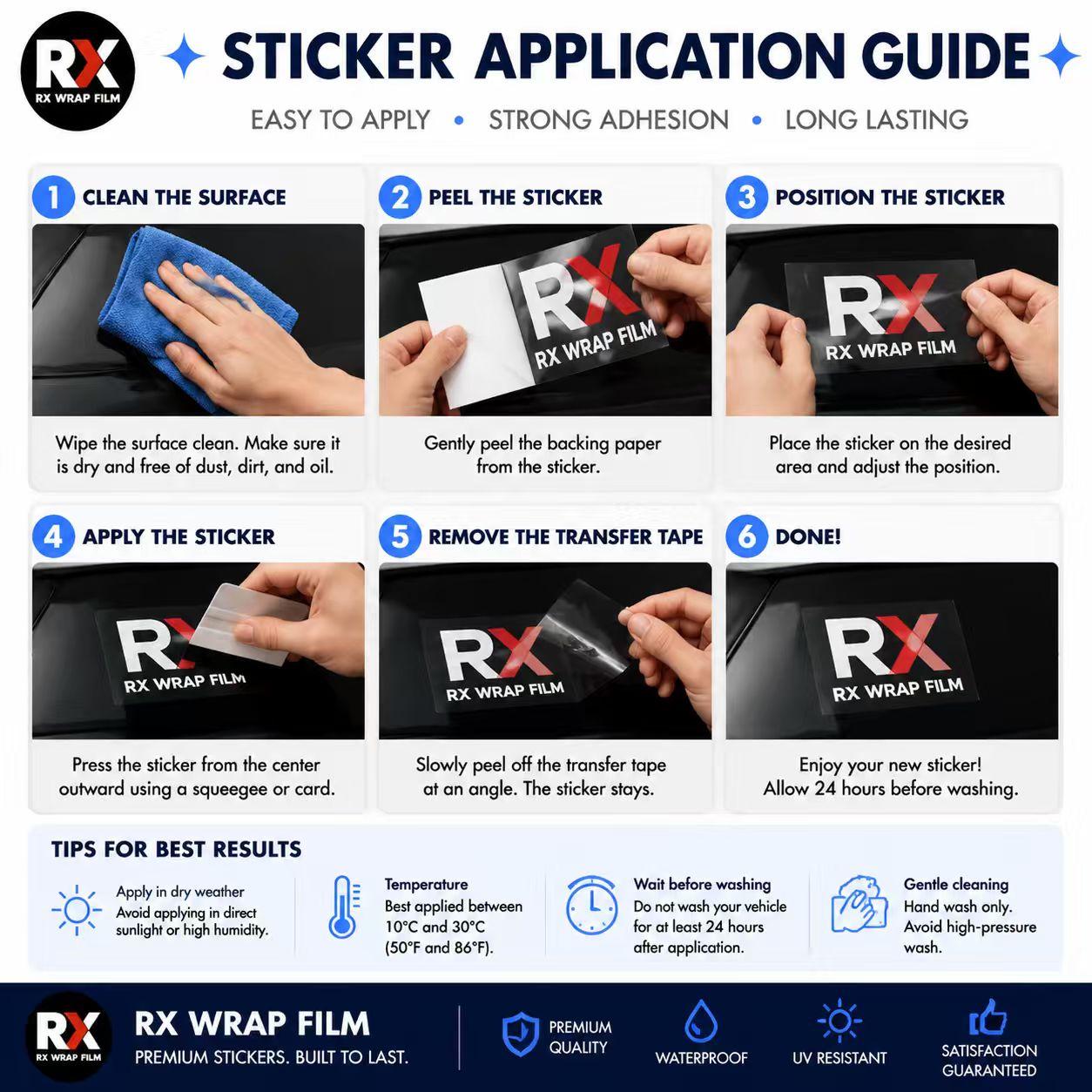 2D Motorcycle Helmet Sticker, 4 Star Pattern, Waterproof Durable Racing Style, for Helmets, Fuel Tank, Engine Cover, Multiple Colors Available