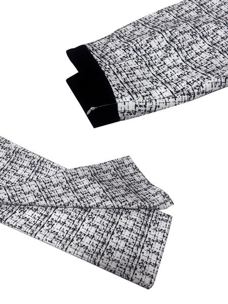 Women's Business Casual Suit Set, New Style Patchwork Color Block Striped Print Long Sleeve Top & Pants, Fashionable Office Wear