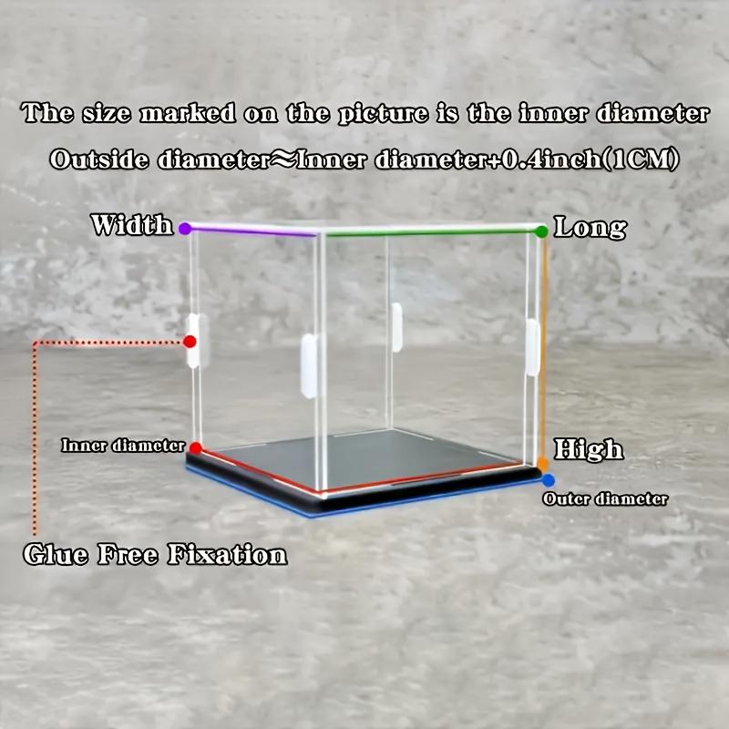 Transparent Acrylic Display Case, Stackable Doll Box, Vertical Assembly Stand, Base, Pop Character Figures Dustproof Collector's Box