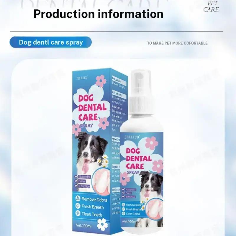 Pet Mint Oral Spray Mouthwash for Cats and Dogs, Fresh Breath Oral Care Solution, 100ML, Effective Odor Eliminator, Gentle Formula