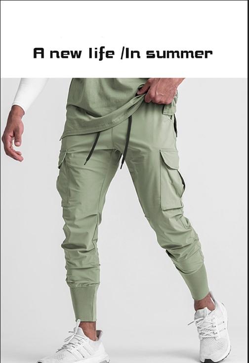 ASRV 2026 Spring Autumn Men's Casual Pants, American Style Youth Straight Fit Sports Pants, Multi-Pocket Quick-Dry Pants In Stock