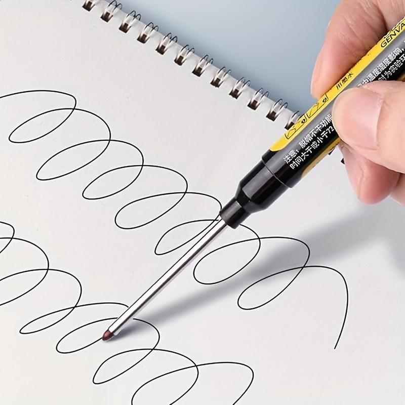 Long Head Marker Pen Set, Multiple Color Inks, Ideal for DIY Crafts, Woodworking, Bathroom Decor, Durable Design, Random Colors