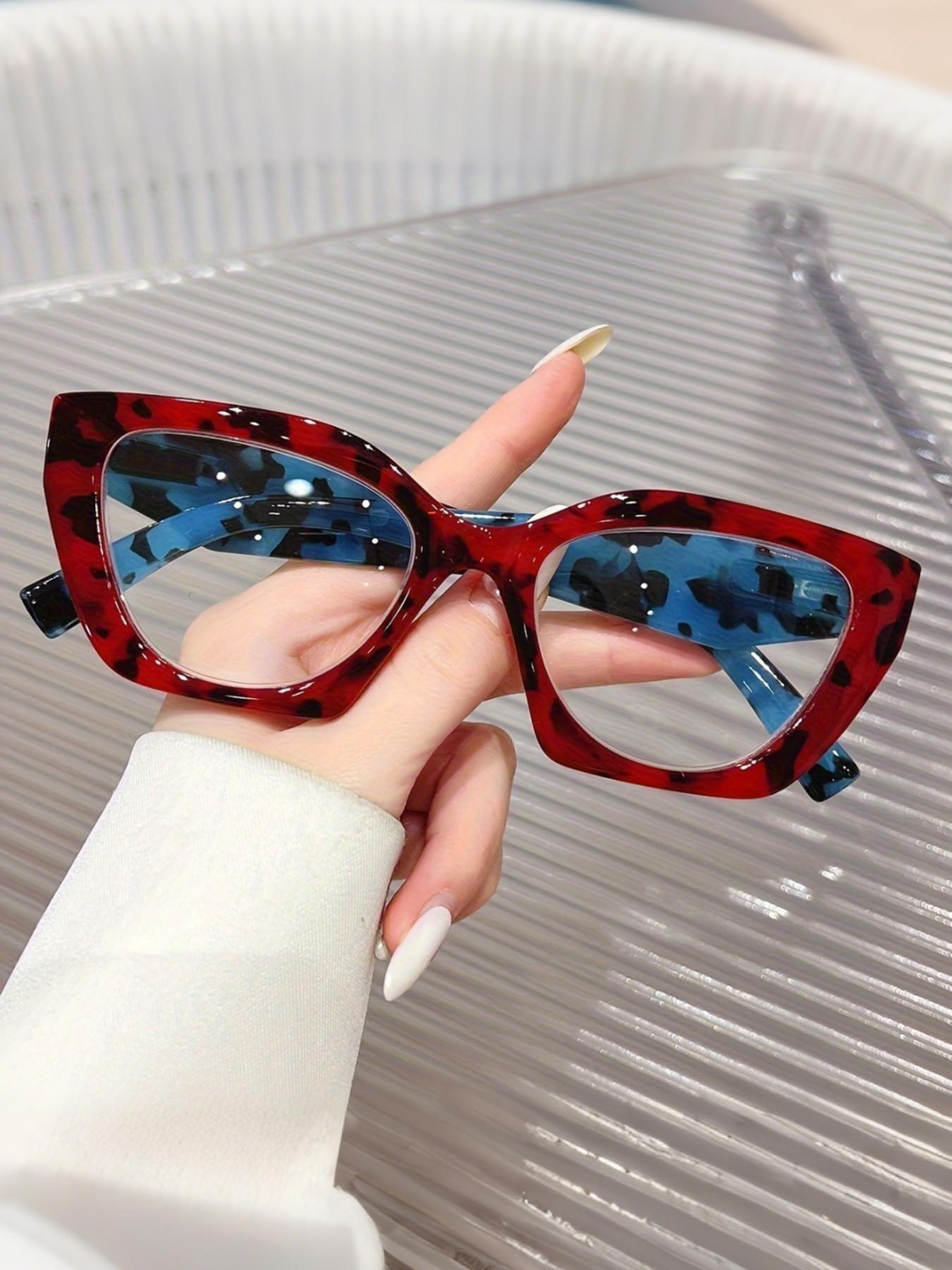 1pc Comfortable Spring Hinge Reading Glasses Retro Cute Cat Eye, Clear Transparent, Fashionable Magnifying Glasses for Elderly, Full Rim PC Frame, Lenses