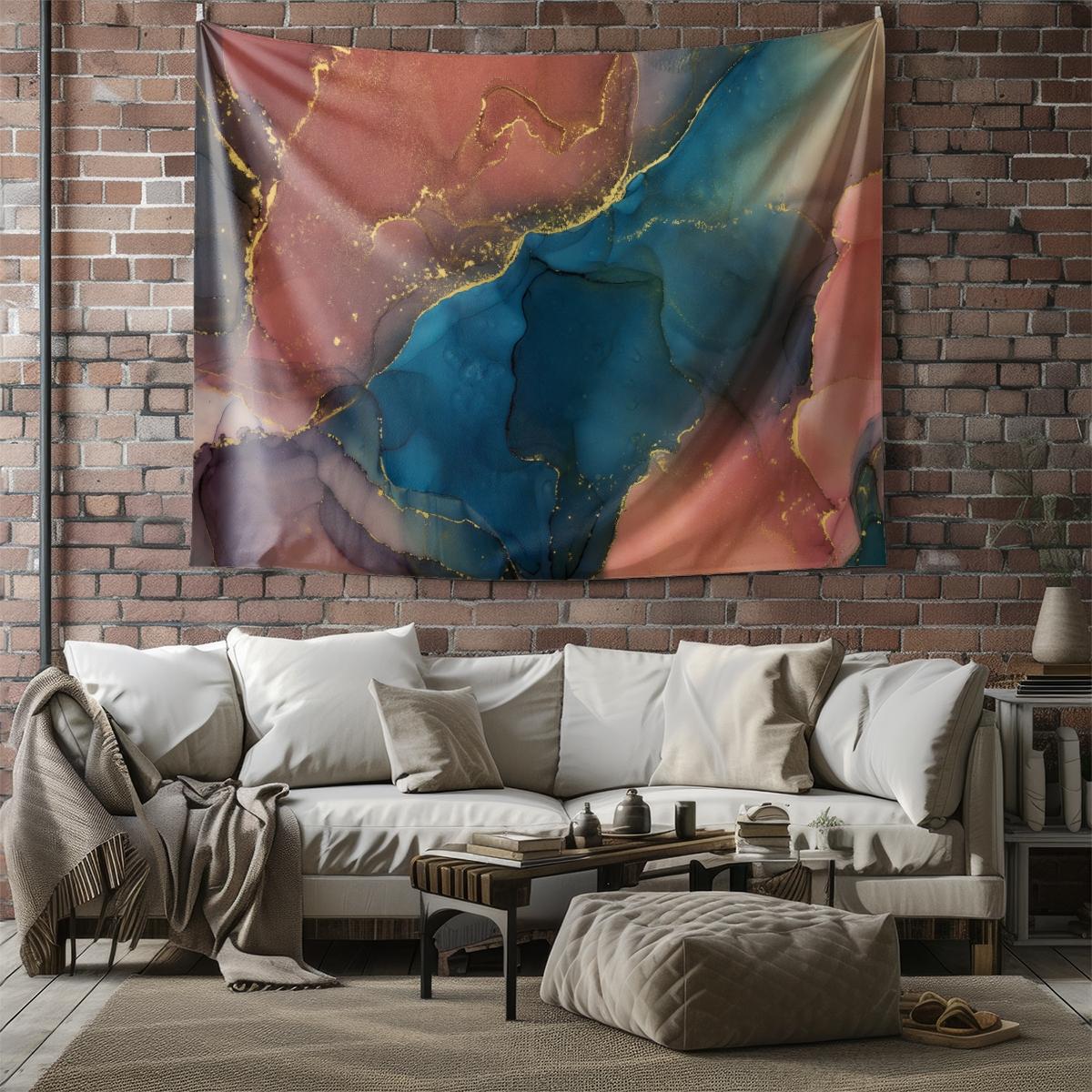 Marble Ink Print Tapestry, Multiple Styles, Soft Lightweight Durable, Wall Hanging Decor for Bedroom Living Room, Ideal Gift Choice
