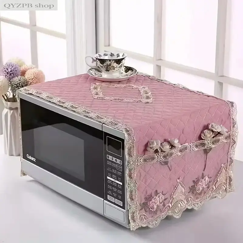 Microwave Oven Cover, Full Coverage Fabric Dust Cover with Storage Bag, Dustproof & Sun Protection, Reusable Kitchen Appliance Cover for Countertop, Indoor Use, 13.78 x 39.37 in