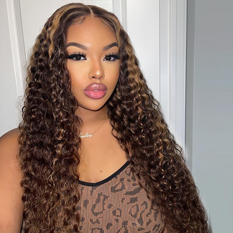 [26‘’Deep Wave=$135] CheetahBeauty 200% Density 99J Burgundy/Natural Black/T1B/4/27/FB30 Highlight Deep Wave Human Hair Wig 13x6 HD Transparent Lace Front Remy Hair Wigs Pre Plucked Brazilian Deep Wave Human Hair Wig For Women #TikTokShopHolidayHaul