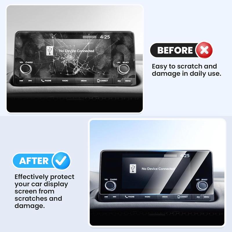 Canvcle  Screen Protector for Honda HRV Sport LX 2023 2024 2025 HR-V (NOT for EX-L), 7 Inch Touch Screen Protector Cover Saver Tempered Glass Navigation Display Infotainment Protective Film