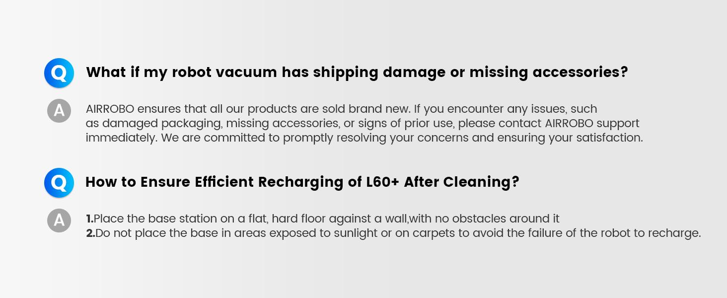 AIRROBO L60+ Self-Empty Robot Vacuum and Mop Cleaner with Ultrasonic Carpet Detection,6000Pa Suction,Laser Obstacle Avoidance,240min Long Runtime