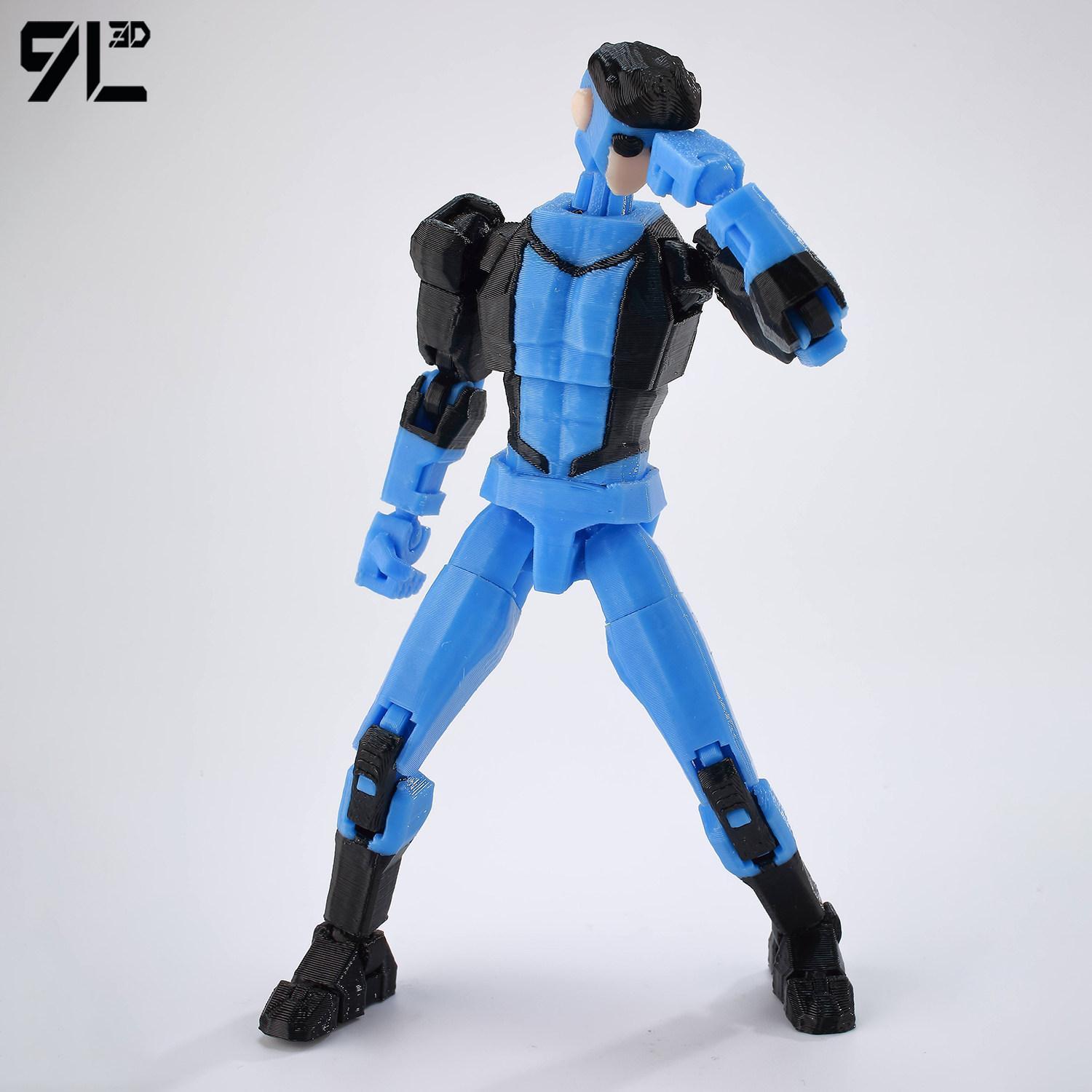 9L 3D 3D Printed Articulated Omni-Man Action Figure From Invincible Series With Interchangeable Hands Collectible Model
