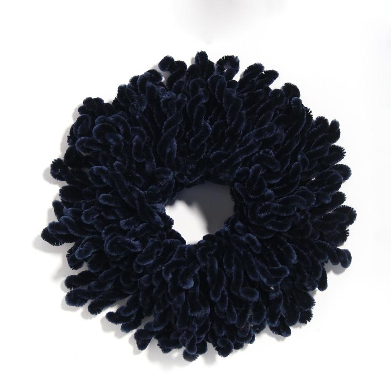 Oversized Fluffy Black Scrunchie Soft Voluminous Hair Tie Elastic Hair Band for Women Girls Trendy Messy Bun Half-Up Hairstyle Wrist Accessory Stretchy No-Slip Hair Accessories for Fall Winter
