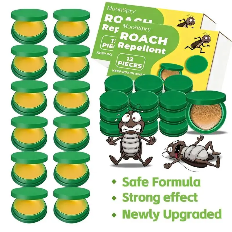 48PCS/4-Boxes Jue Fish Cockroach Bait Paste, Household Pest Control Ointment for Kitchen & Dormitory, Indoor Cockroach Elimination & Repellent Home Care Supply
