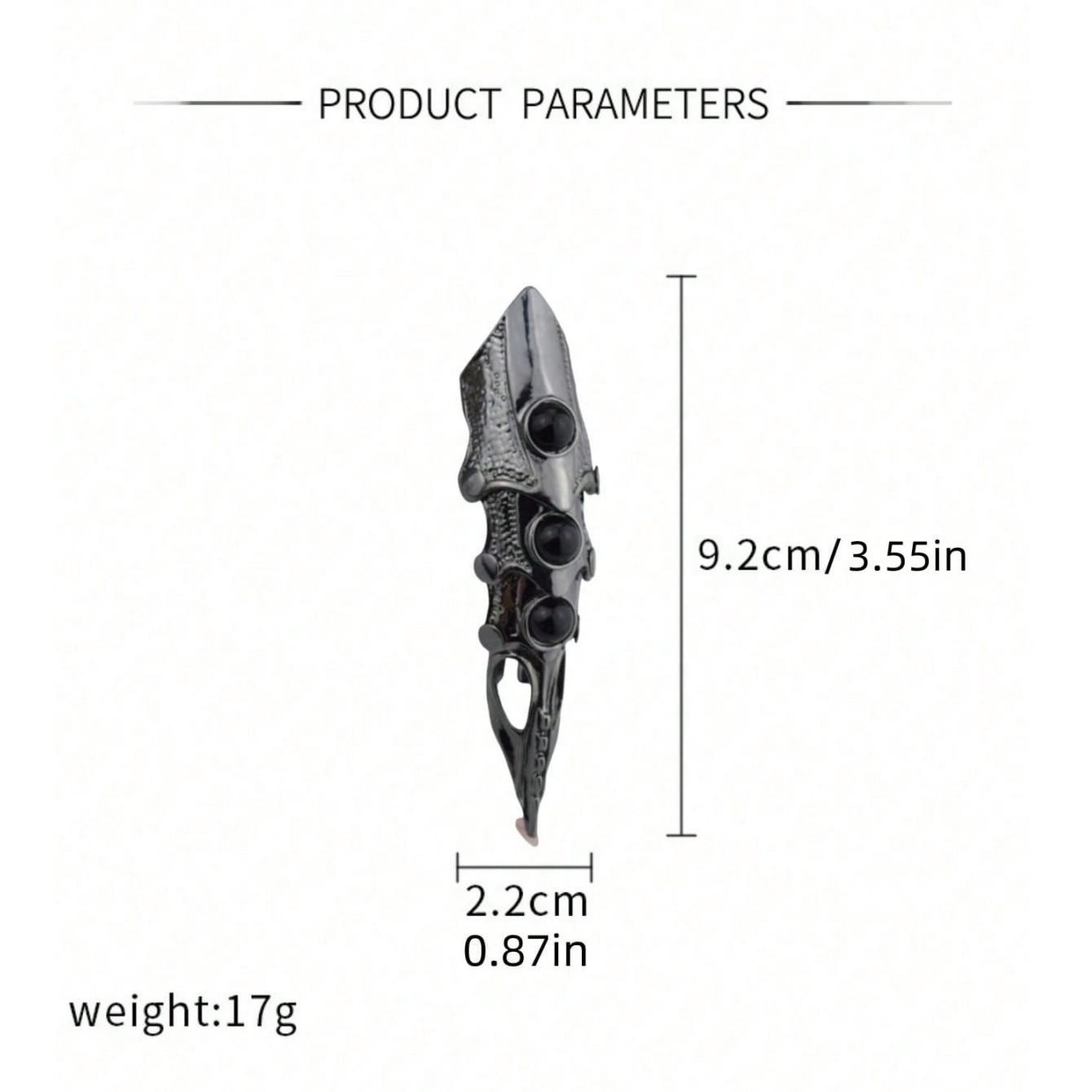 Original Style Dark Finger Joint, Bionic Mechanical Hand, Adjustable & Detachable Armor, Ring Joint, Halloween Prop, Party Accessory, Party Supplies, Party Favor