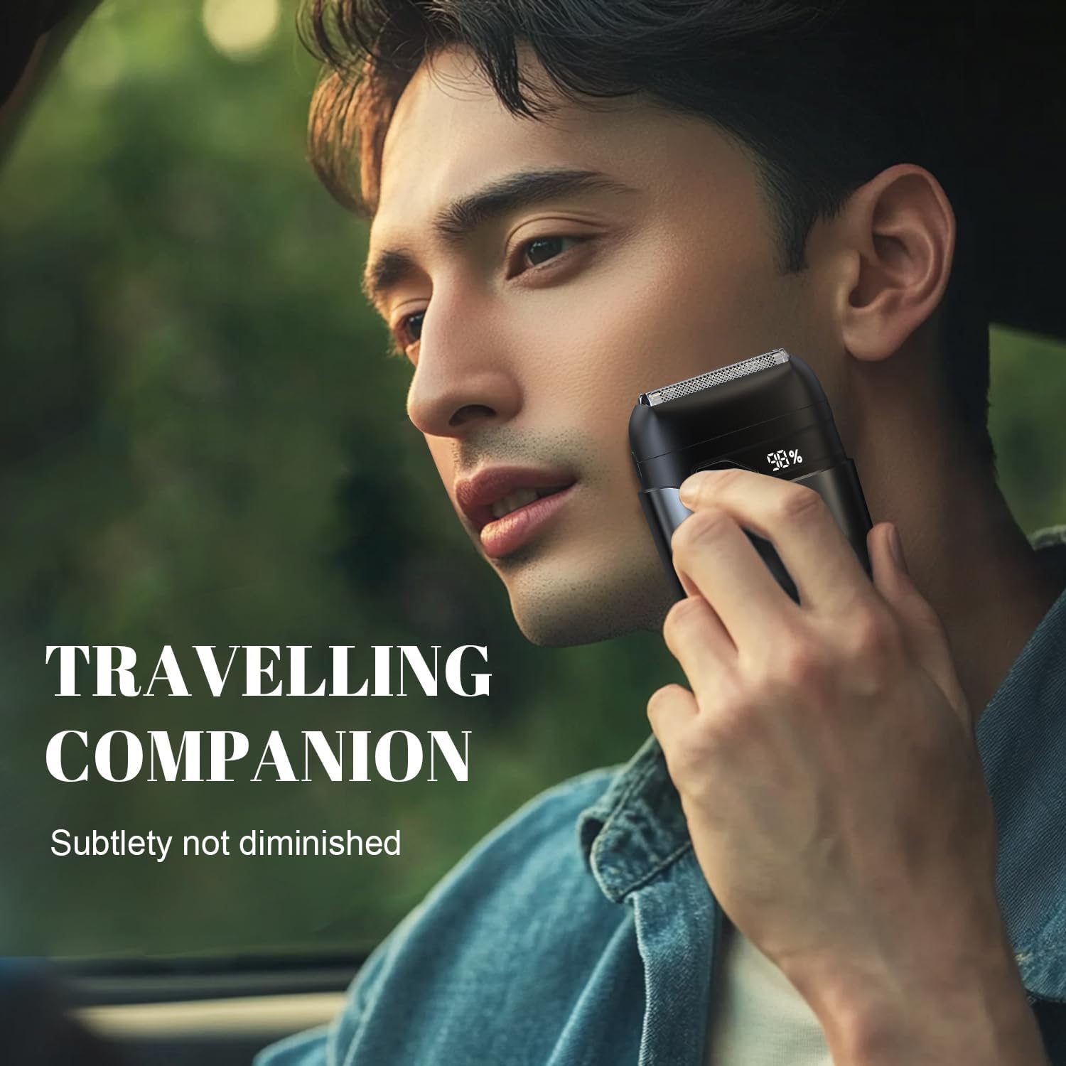 [TikTokShopStockUp]Upgraded Mini Electric Shaver for Men, Foil Shaver for Men with 3 Blade Heads Floating Head IPX7 Waterproof Wet/Dry LED Display USB Type C Shave Revolution Luggage Electric Shaver