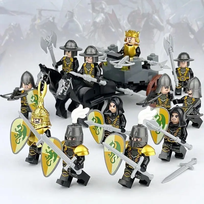 Mini doll, humanoid dollGreen Dragon Knight doll children assemble small particle doll bows and arrows.