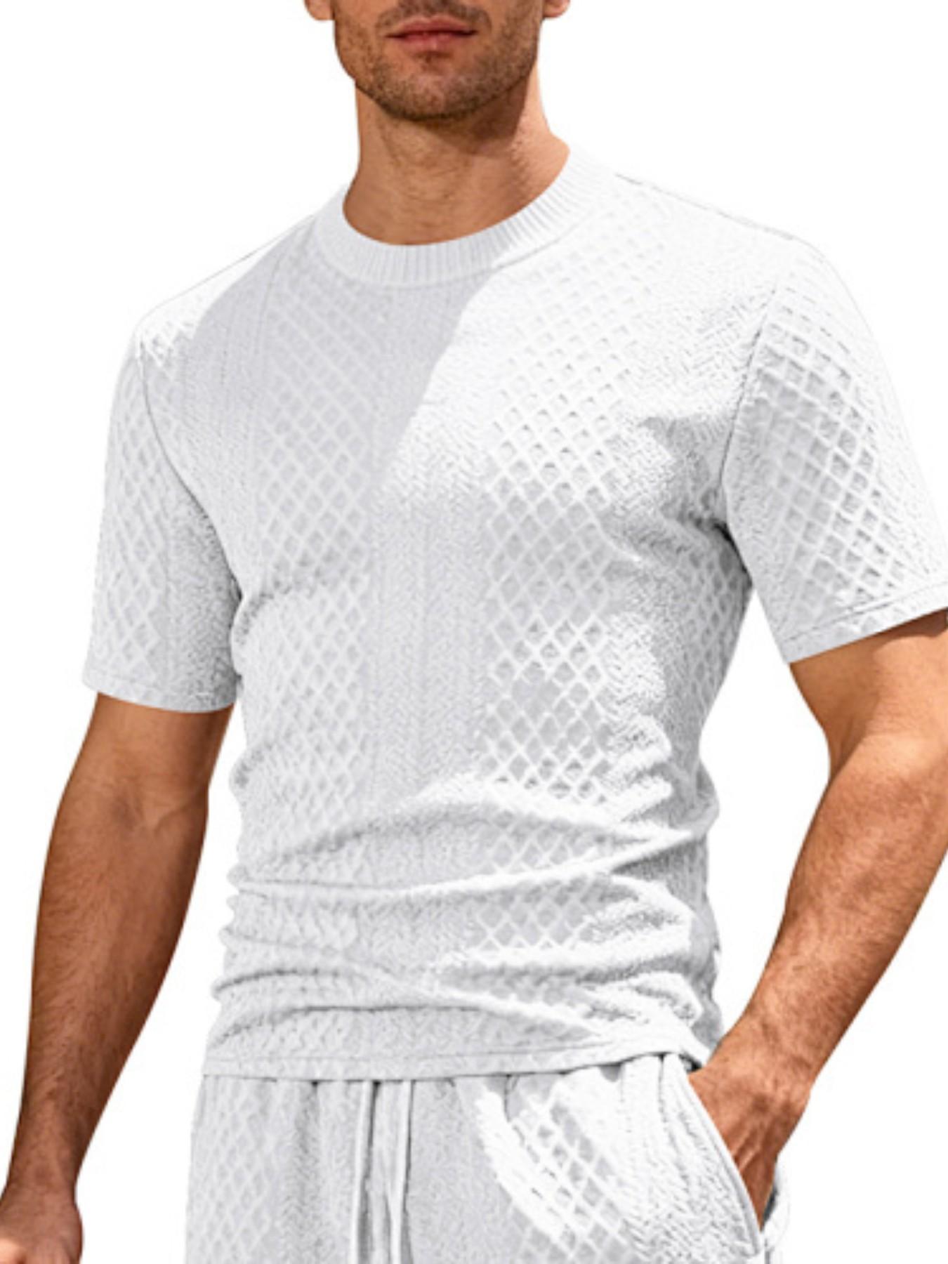 2026 Men's Heavy duty Jacquard Knitted Top Polo Shirt, Fashionable and Casual Spring/Summer Polo Top, Suitable for Daily Casual Wearing