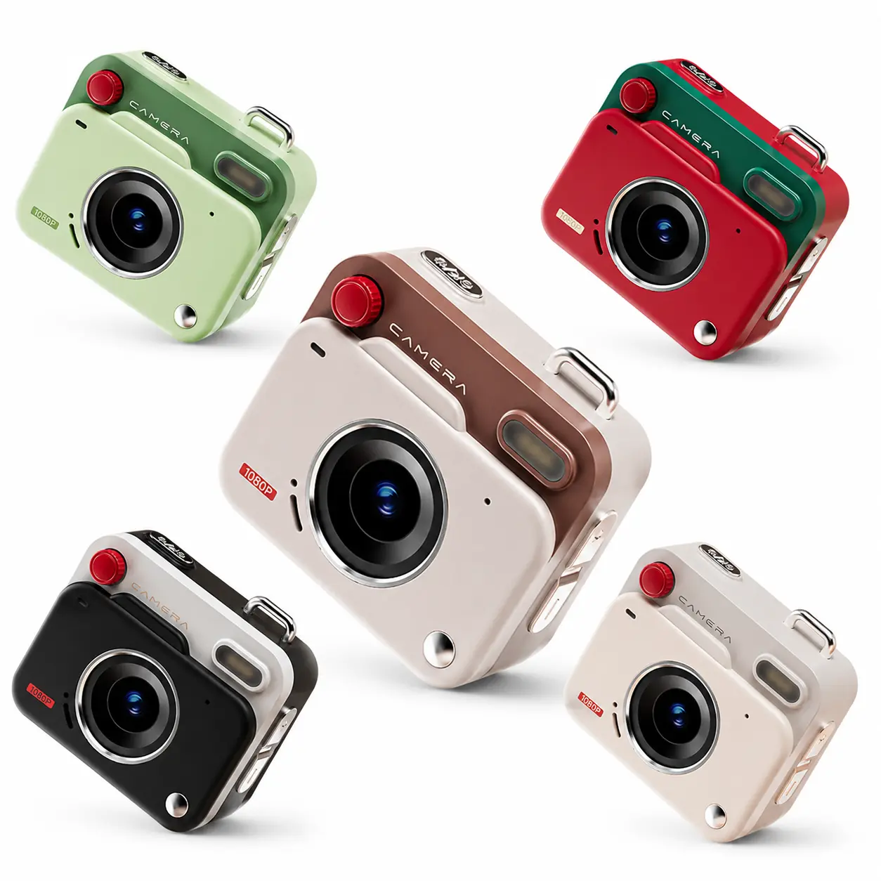 Mini Digital Camera Vintage CCD Style 1080P HD Retro Vlogging Camcorder Pocket Size Cute Portable Camera for Students Teens Kids ABS Material Y2K Aesthetic Travel Video Recorder Gift