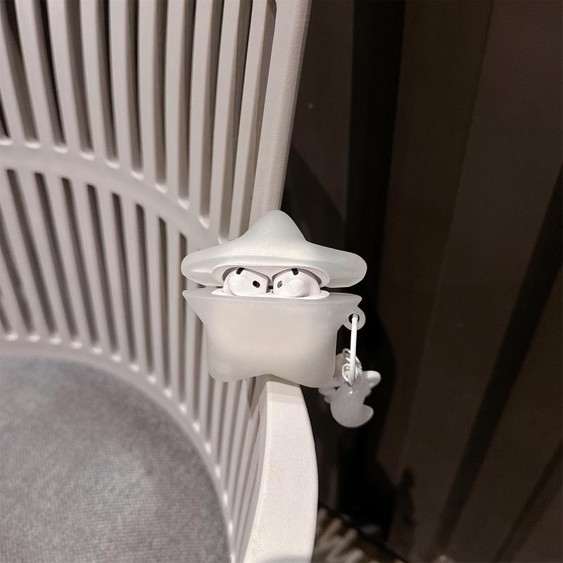 1 piece of star earphone case,Cute wireless Bluetooth earphone case, drop resistant, durable and stylish accessory, suitable for AirPods pro3/1/2/3/4/pro/pro2(Different models may have different shapes)