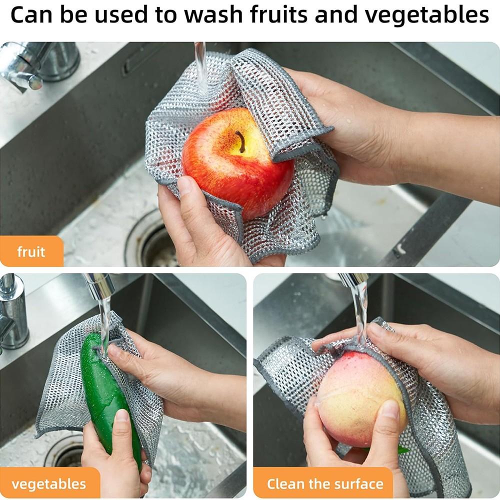 Washing Sponge Pad, Non-Wear Efficient Cleaning, Stackable Dishwashing & Kitchen Cleaning Sponge, 20 Pack, Commercial & Home Use