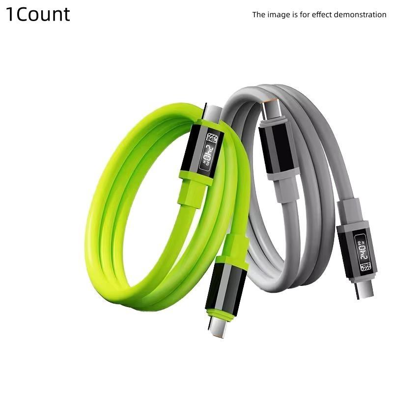 240w PD Fast Charging Cable, Dual Type-C Quick Charge Data Cable, Soft Silicone for Apple/samsung/huawei, Multi-Device Sync