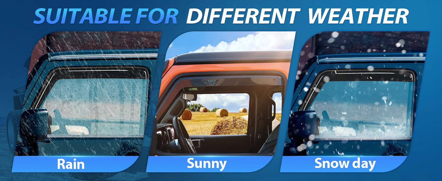 Nilight in Channel Window Deflectors for Chevy Silverado/GMC Sierra 1500 Crew Cab 2014-2018,Silverado/Sierra 2500HD-3500HD Crew Cab 2015-2019 Rain Guards,Vent Window Visors-4pcs Car Truck Vehicle Replacement Automotive