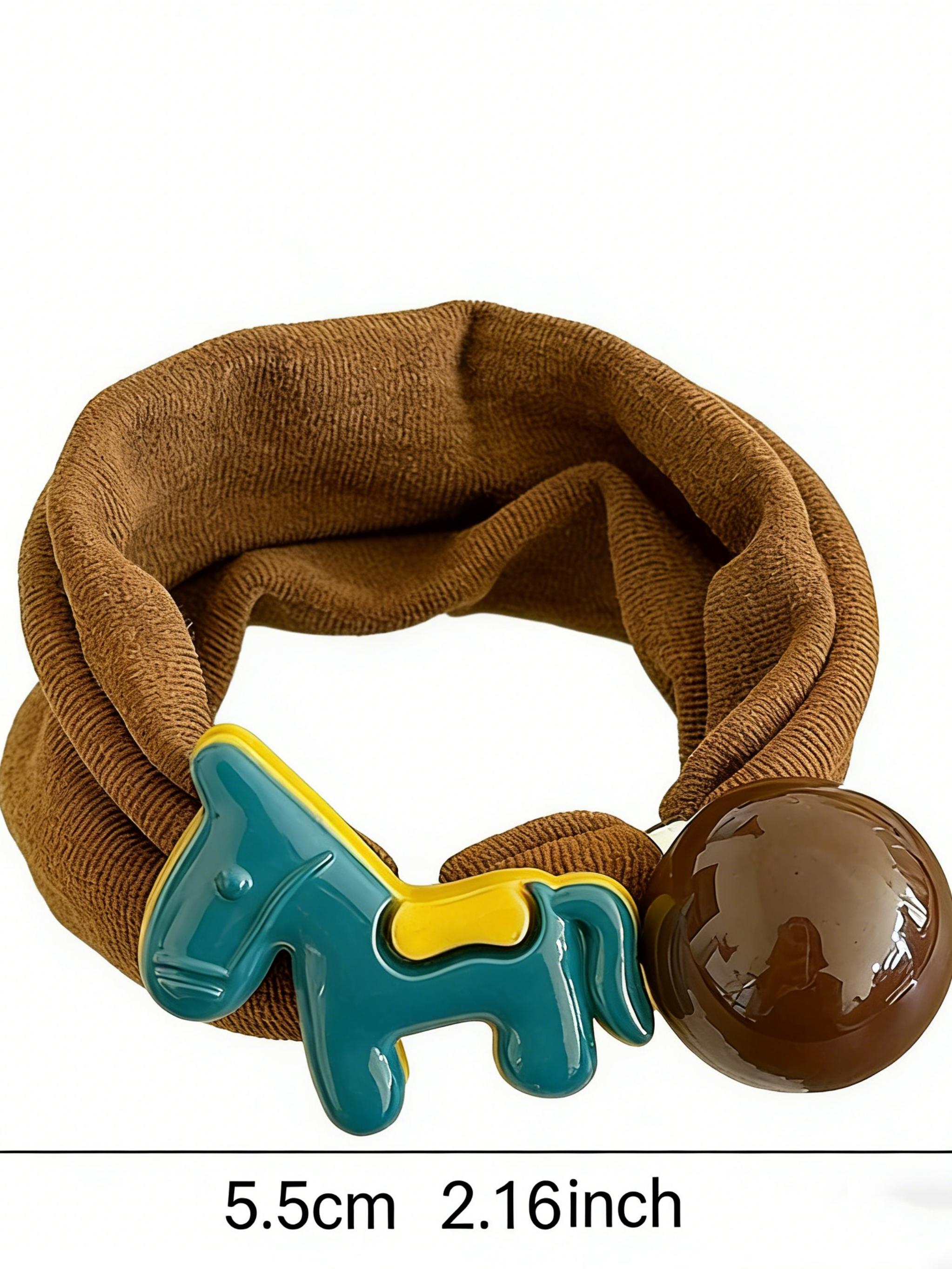 4-Pack Cute Animal Hair Ties for Women, High Elasticity Durable Rubber Bands, Casual All-Season Headwear, Versatile New Design Hair Accessories