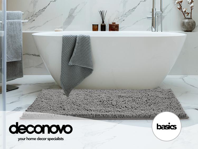 Deconovo Bath Rug, Soft Absorbent Shaggy Bath Mat, Machine Washable, Non-Slip Plush Carpet for Bathroom, Tub, Shower, Pet-Friendly