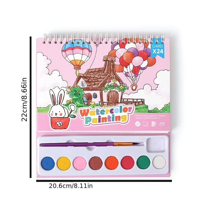 Watercolor Painting Set 8 Colors, Portable Art Sketchbook, Easy-To-Use Watercolor Kit for Beginners & Professionals, Watercolor Painting Supplies
