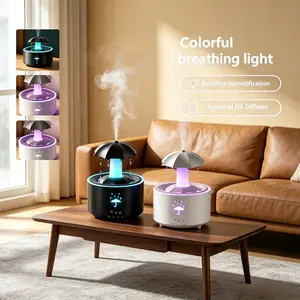 Raindrop cloud diffuser with colorful breathing lights | Sleep better instantly
