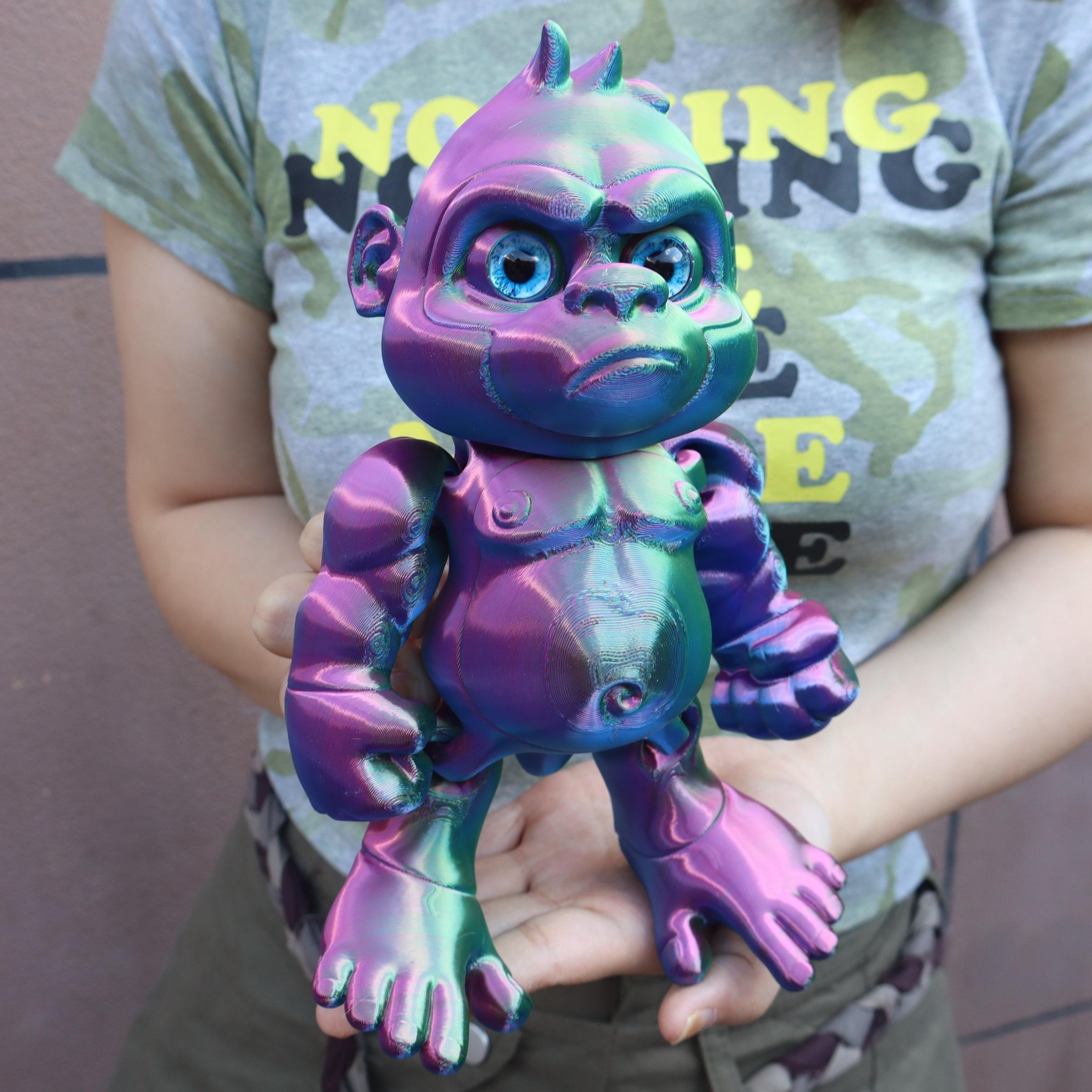 3D Printed Angry Gorilla, Articulated Monkey Figurine, Two Sizes Available, Perfect Party Gift, Christmas & Halloween Decoration, Garden Decor